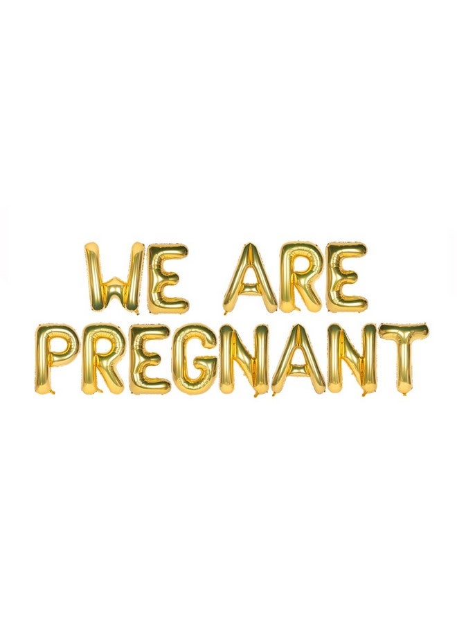 Atpata Funky Baby Shower Title Phrase Text Foil Balloons for Baby Announcement/Baby Shower Party Decoration (We are Pregnant)