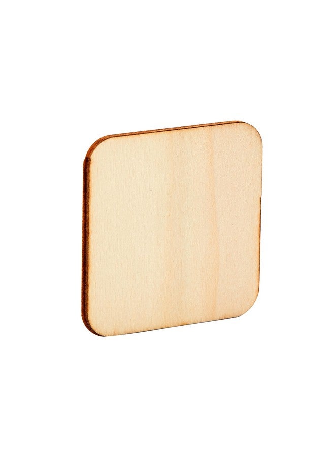 Bright Creations 60 Pack 2X2 Wood Squares For Crafts, 2.5Mm Unfinished Wood Cutouts With Rounded Corners - Image 1