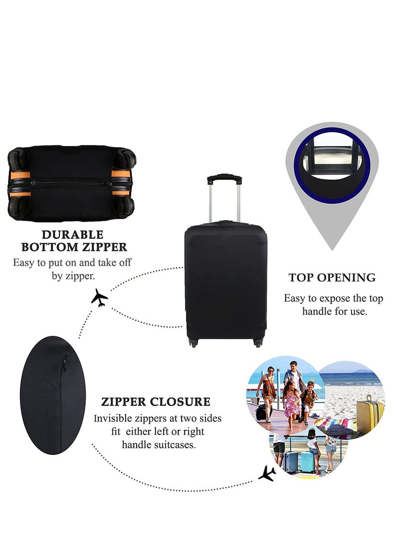 XiuWoo Suitcase Protector Water Resistant Print Trolley Case Protective Cover for Luggage Spandex Washable Travel  - Image 2