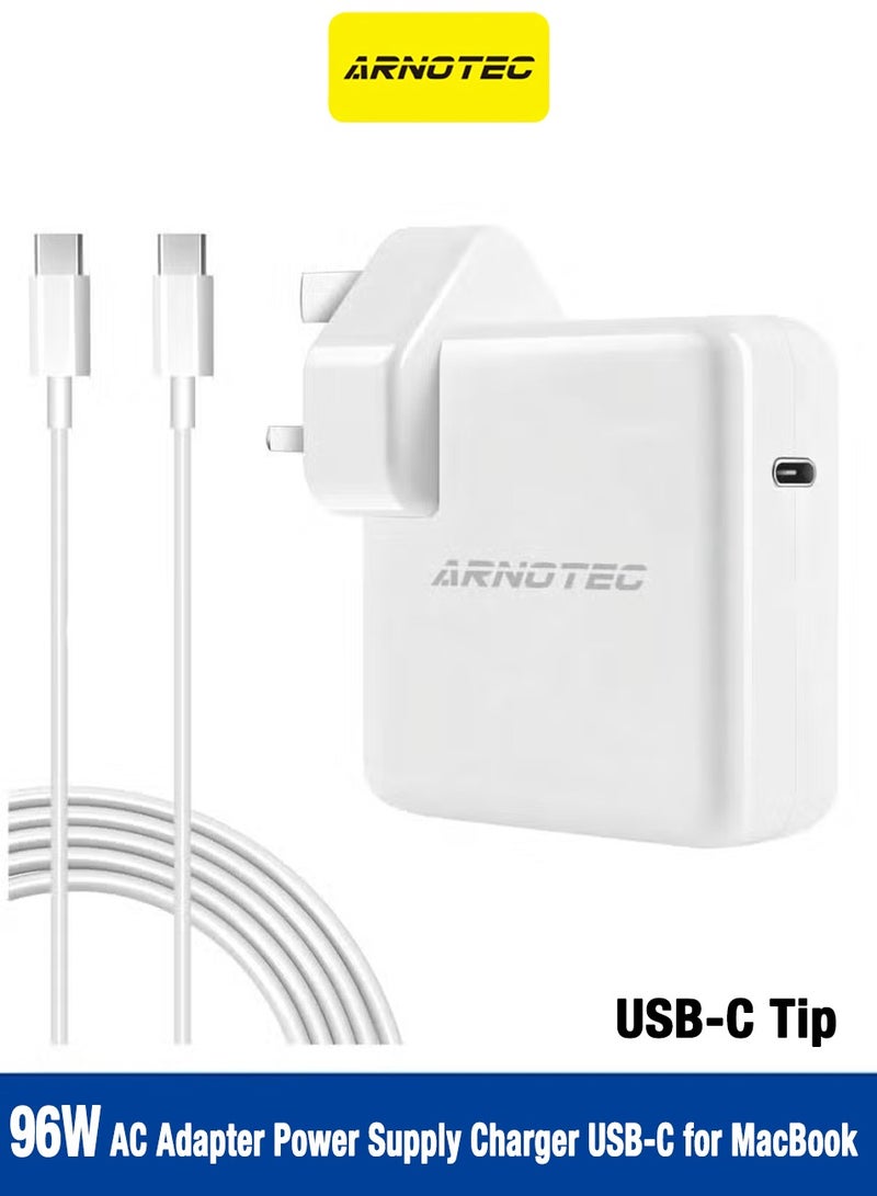 ARNOTEC 96W USB-C Fast Charger Replacement Type C Power Adapter Compatible With MacBook Pro 16/15/14/13'', for MacBook Air, MacBook 12'', Included USB C to C Cable (6.57ft/2m)  - Image 1
