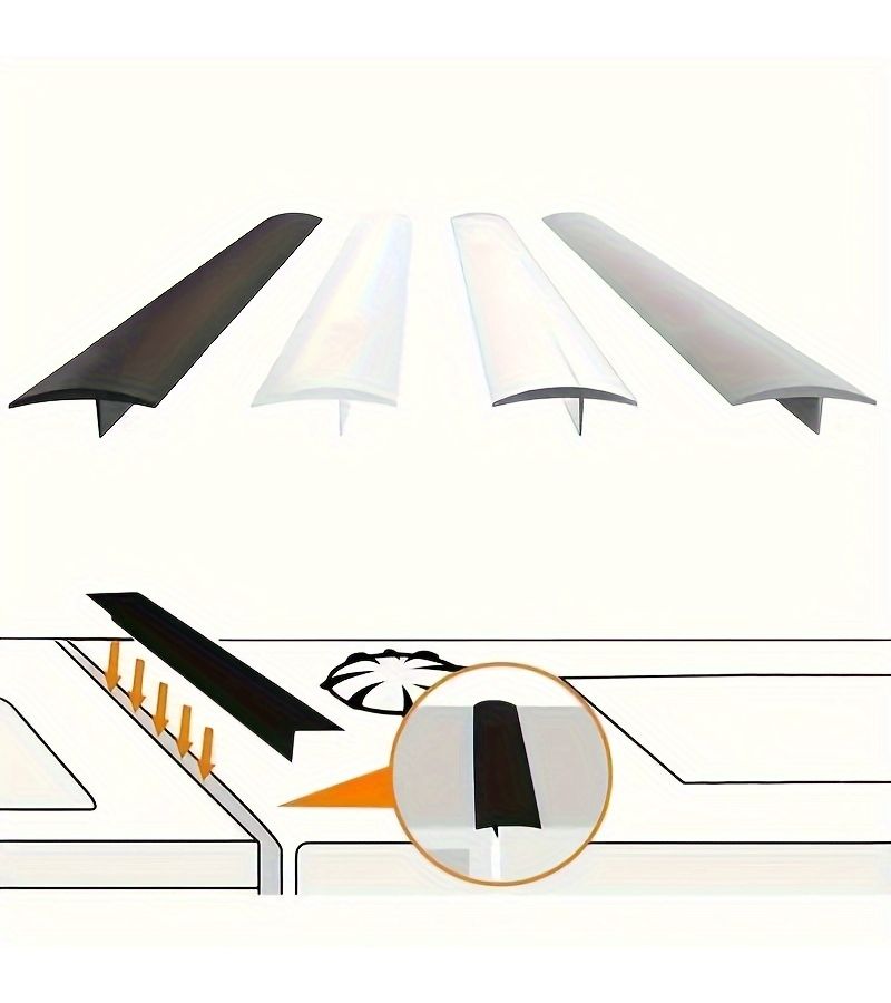 Gray Silicone Stove Gap Strip 53cm Kitchen Oil Proof Sealing Cover - Image 5