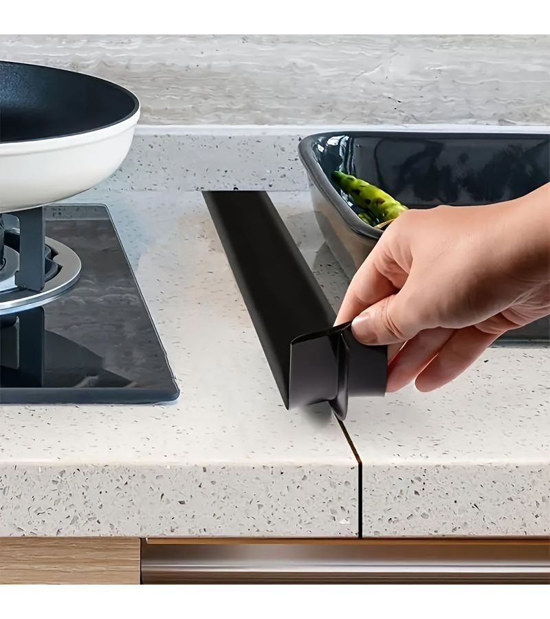 Gray Silicone Stove Gap Strip 53cm Kitchen Oil Proof Sealing Cover - Image 1