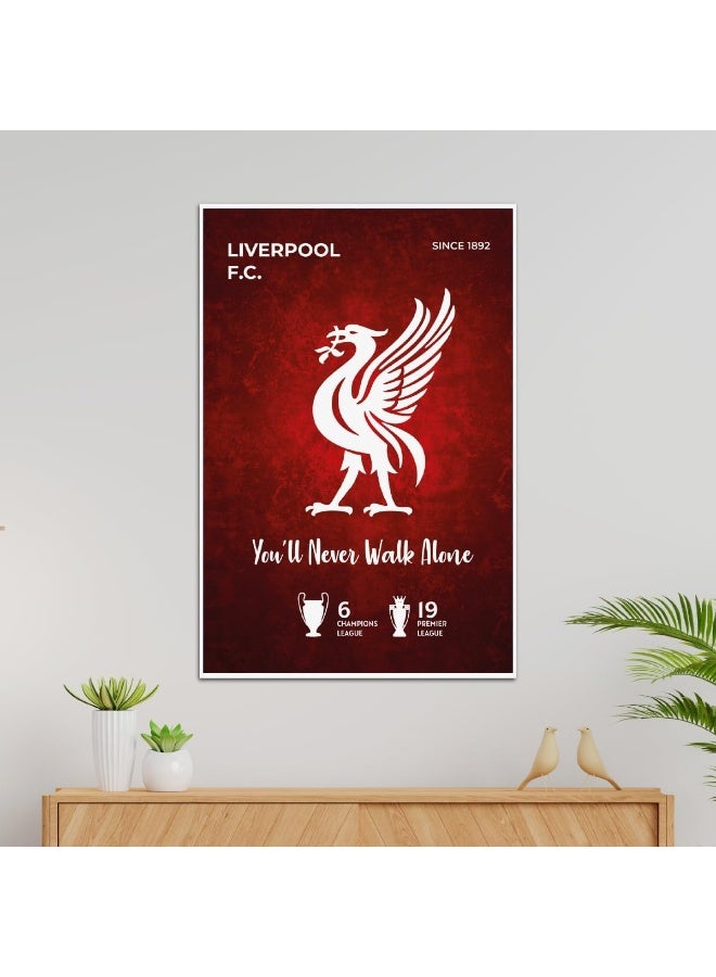 TenorArts Liverpool FC Poster White Club Logo Wall Poster - Image 1