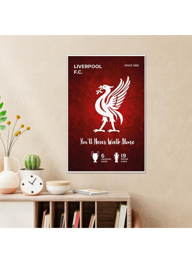 TenorArts Liverpool FC Poster White Club Logo Wall Poster - Image 3