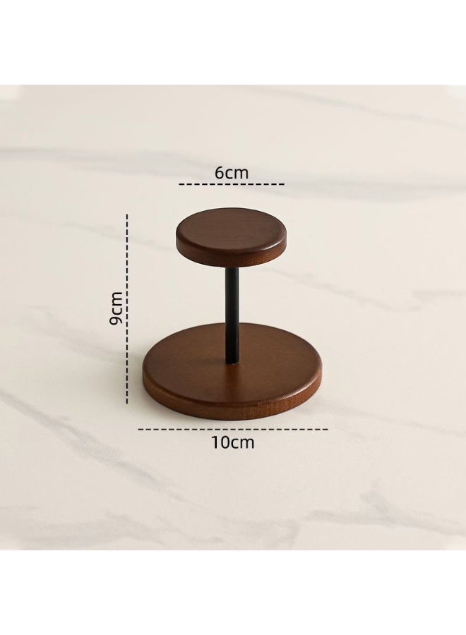 Joybos Walnut Wood Paper Cup Organizer - Solid Wood Cup Holder Rack | One-Handed Storage Rack for Kitchen Countertop, Sturdy Paper Cup Dispenser and Storage Stand, Mouthwash Rinsing Cup Holder for Home, Office and Coffee Stations(1-Pack) - Image 5