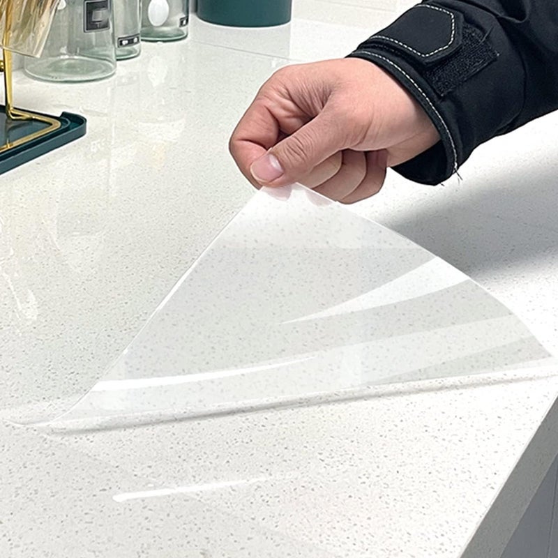 WALLFLY -India Solid Clear Laminating Roll, Clear Transparent Oil Proof, Waterproof Vinyl Roll Self Sealing, No Heat Laminate Sheets Stickers for Cupboard Furniture Doors || (61cm X 121cm [1.21 mtr]) - Image 3