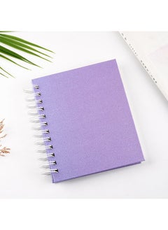 50 Pages Self Stick Adhesive Glitter Pure Color DIY Scrapbook Photo Album Hardcover Kraft Scrapbook Album for Wedding Family Photo Travel Supplies-Purple