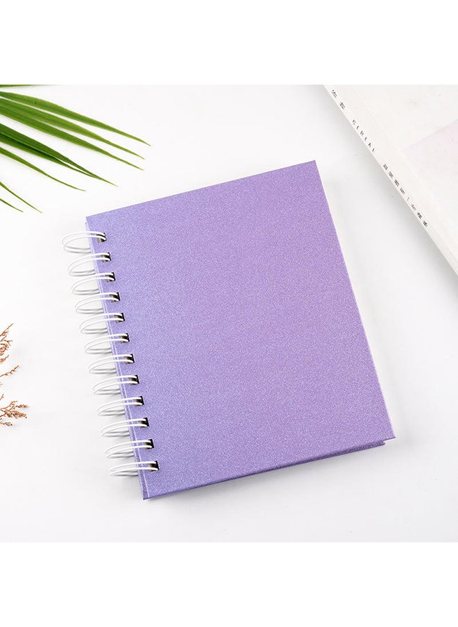 O Ozone - 50 Pages Self Stick Adhesive Glitter Pure Color DIY Scrapbook Photo Album Hardcover Kraft Scrapbook Album for Wedding Family Photo Travel Supplies-Purple - Image 1