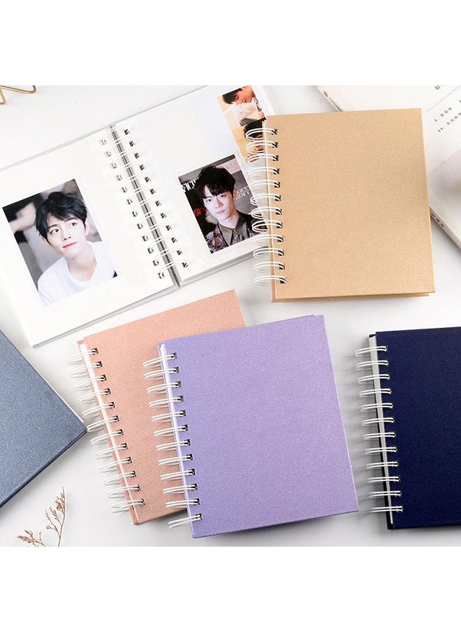 O Ozone - 50 Pages Self Stick Adhesive Glitter Pure Color DIY Scrapbook Photo Album Hardcover Kraft Scrapbook Album for Wedding Family Photo Travel Supplies-Purple - Image 1
