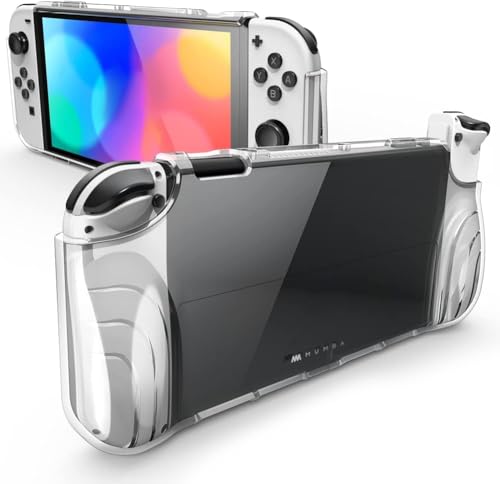 Mumba Case for Nintendo Switch OLED 2021 Thunderbolt Series Protective Clear Cover with TPU Grip Compatible with Nintendo New Switch OLED 7 Inch Console and JoyCon Controller Clear - Image 1