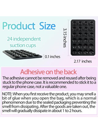 2Pack Silicone Suction Phone Case Mount, Silicon Adhesive Phone Stand Sticky for Cell Phone, Non Slip Suction Cup Phone Mount, Hands-Free Phone Accessories Holder for Selfies and Videos - view 2