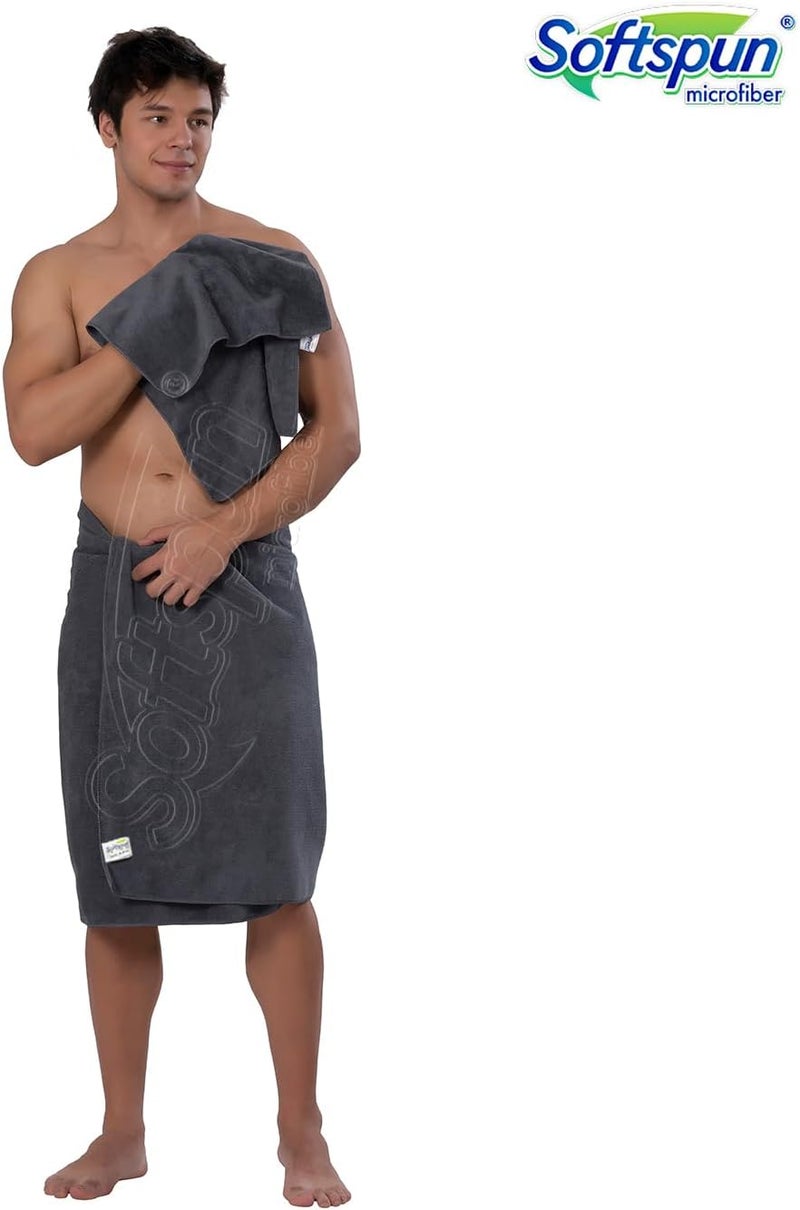 SOFTSPUN Microfiber Cloth 40x60 Cms, 4 Piece Towel Set, 340 GSM (Grey) Multi-Purpose Super Soft Absorbent Cleaning Towels for Home, Kitchen, Car, Cleans & Polishes Everything in Your Home. - Image 2