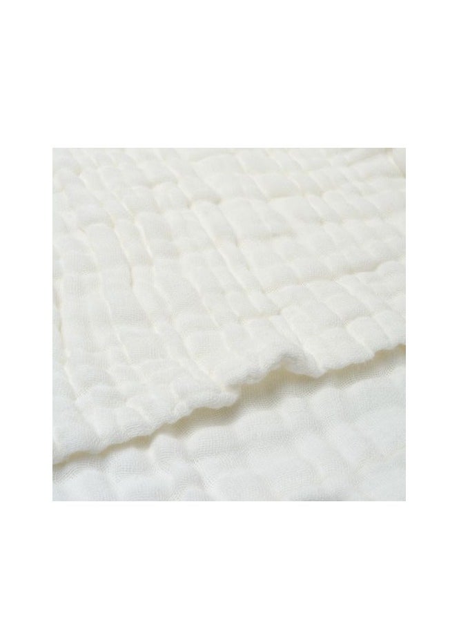 Anvi Baby Set of 2 Organic Muslin Bath Towel- Yellow & White 105x105cms  - Image 4