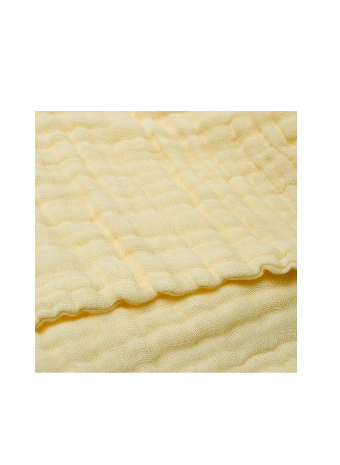 Anvi Baby Set of 2 Organic Muslin Bath Towel- Yellow & White 105x105cms  - Image 3