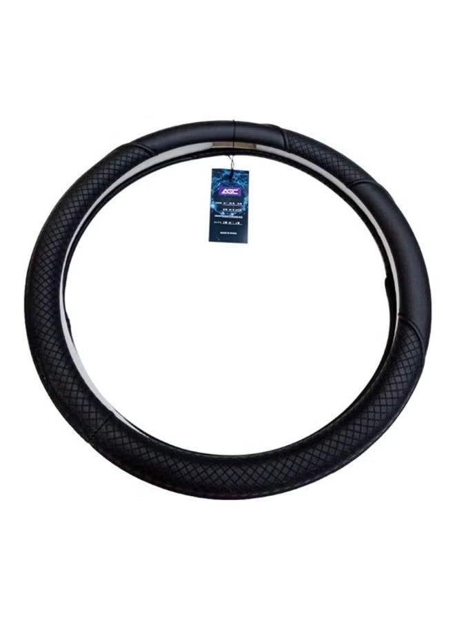 Generic Luxury Steering Wheel Cover For Medium Size Universal Car Black - Image 2
