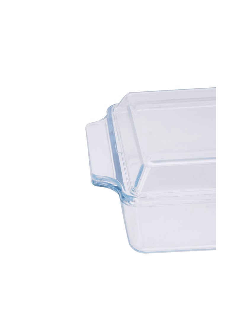 Royalford 1.5 L Glass Baking Dish with Lid-RF12206/ Rectangle Tray Perfect for Baking and Serving/ Casserole with Easy Grab Handles/ Oven, Dishwasher and Freezer Safe Clear - Image 4