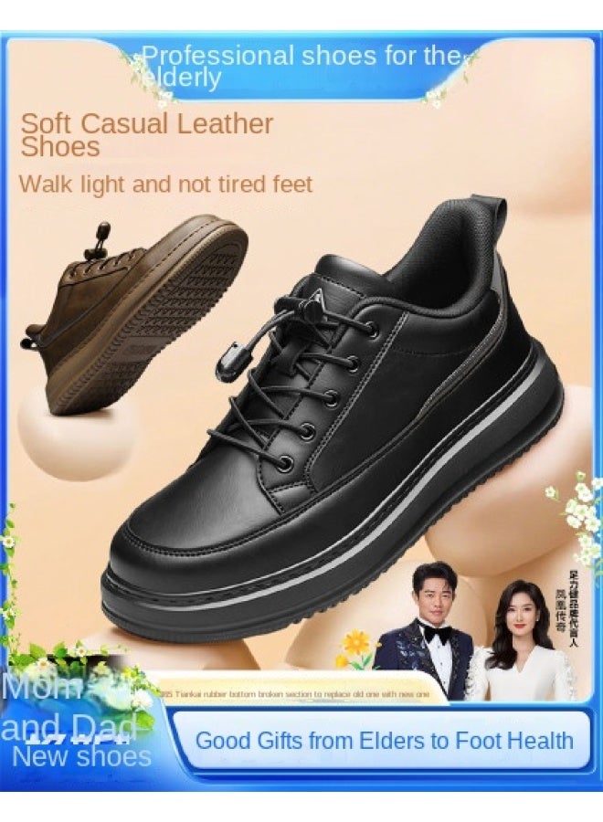 Foot Fitness Autumn Hot Sale】business Casual Leather Shoes Men's Autumn Outdoor Casual Shoes Comfortable Non-tiring Dad Shoes - Image 1