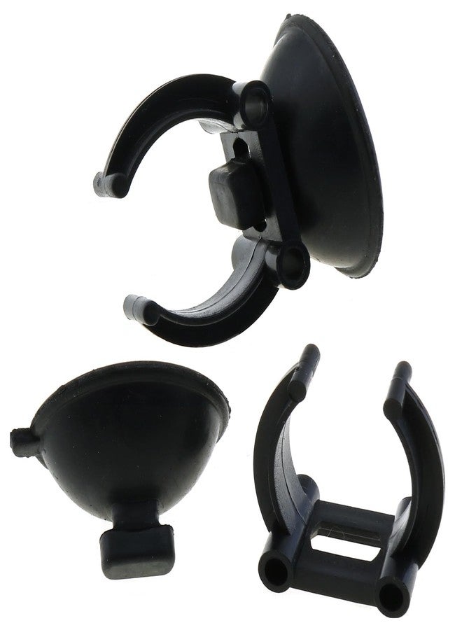 LUORNG 12 Aquarium Heater Suction Cups with 0.95 Inch Clip Black Standard Heater Rod Holder Fish Tank Clip (Not for Airline Tubing), Suction Base 1.3 Inch - Image 3
