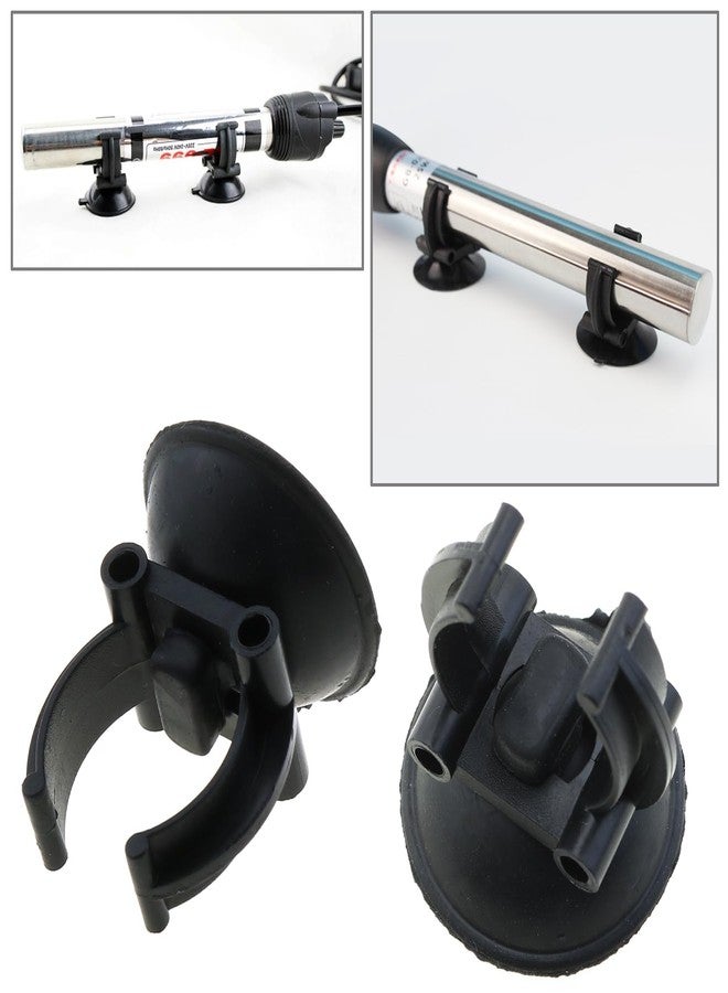 LUORNG 12 Aquarium Heater Suction Cups with 0.95 Inch Clip Black Standard Heater Rod Holder Fish Tank Clip (Not for Airline Tubing), Suction Base 1.3 Inch - Image 5