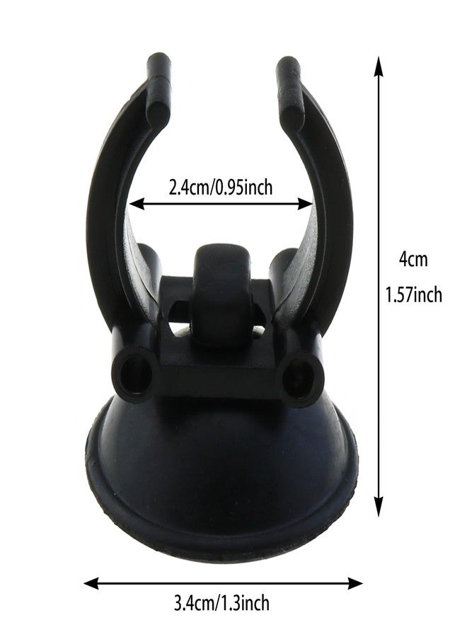 LUORNG 12 Aquarium Heater Suction Cups with 0.95 Inch Clip Black Standard Heater Rod Holder Fish Tank Clip (Not for Airline Tubing), Suction Base 1.3 Inch - Image 2