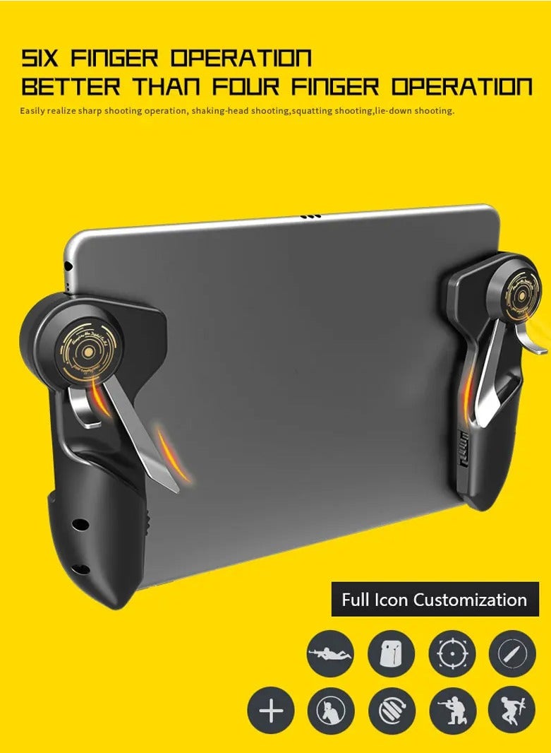 general PUBG Game Controller with Six Fingers L1R1, Gamepad, Joystick, Buttons, Tablet Joystick - Image 2