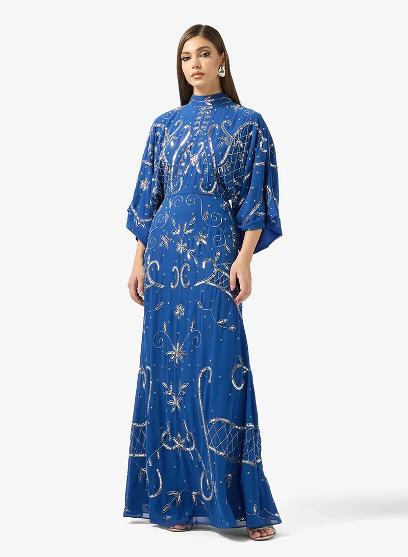 فروك اند فرل Flared sleeve maxi dress
