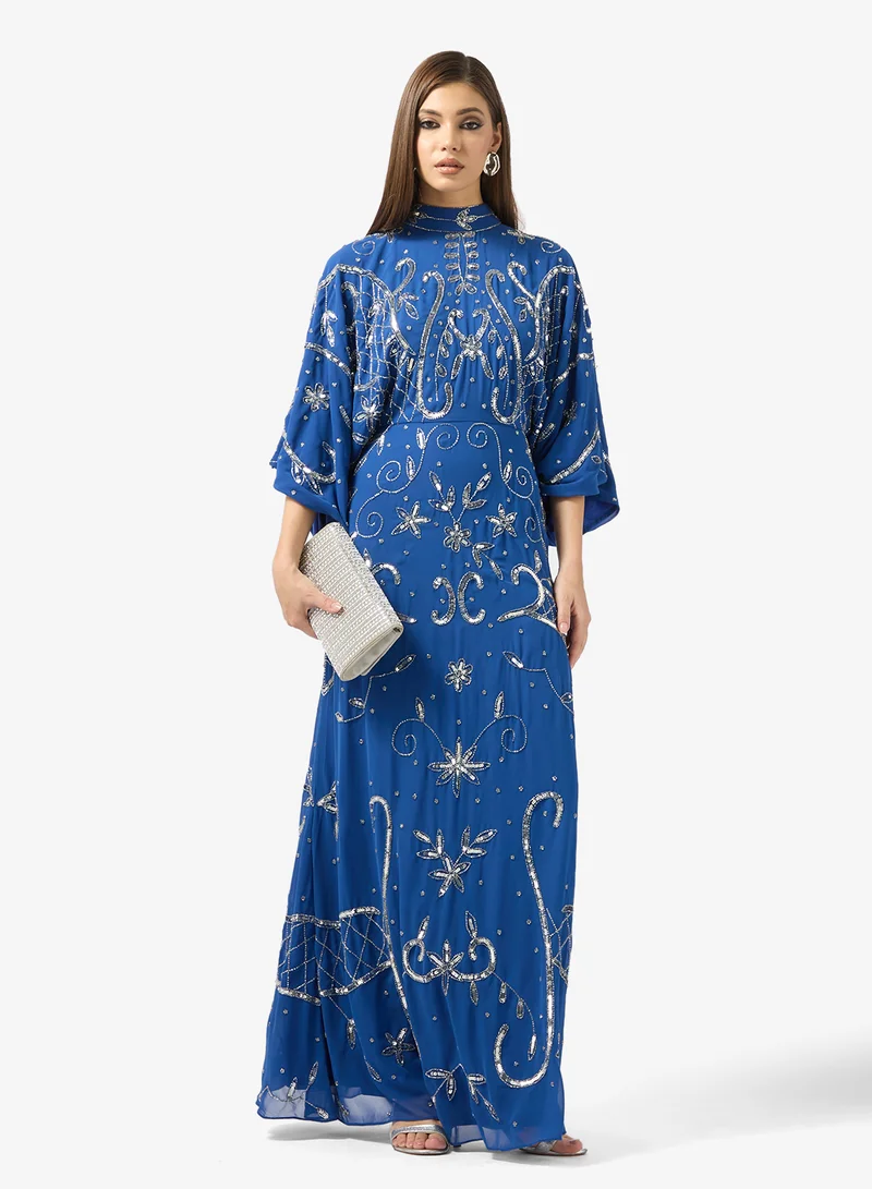 Frock and Frill Flared sleeve maxi dress
