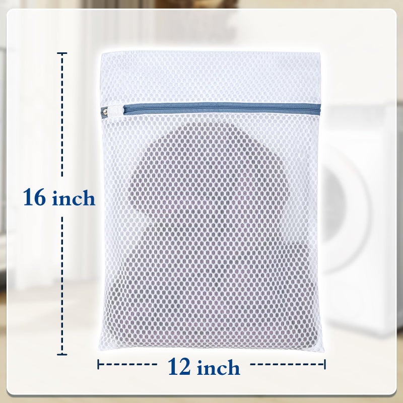KWULP Durable Mesh Laundry Bags 5-Pack (12x16 Inch) Delicates Protector for Lingerie & Baby Clothes - Image 4