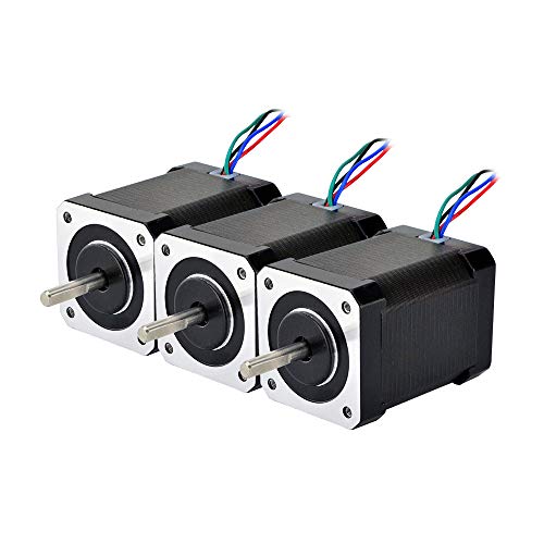 STEPPERONLINE 3pcs Nema 17 Bipolar Stepper Motor Kit 92oz.in 2.1a 4-lead 60mm Hobby CNC - Image 1