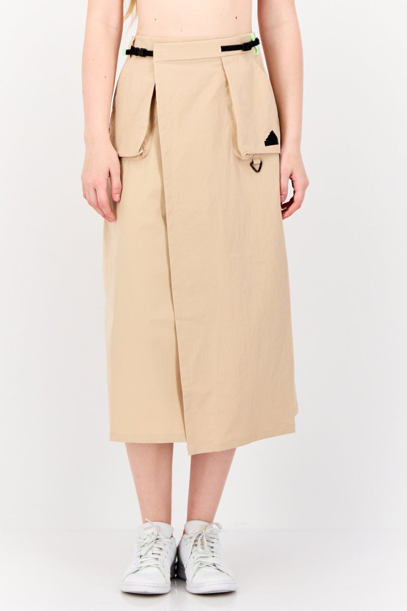 Adidas Women Sportswear Fit Outdoor Skirt, Tan  - Image 1