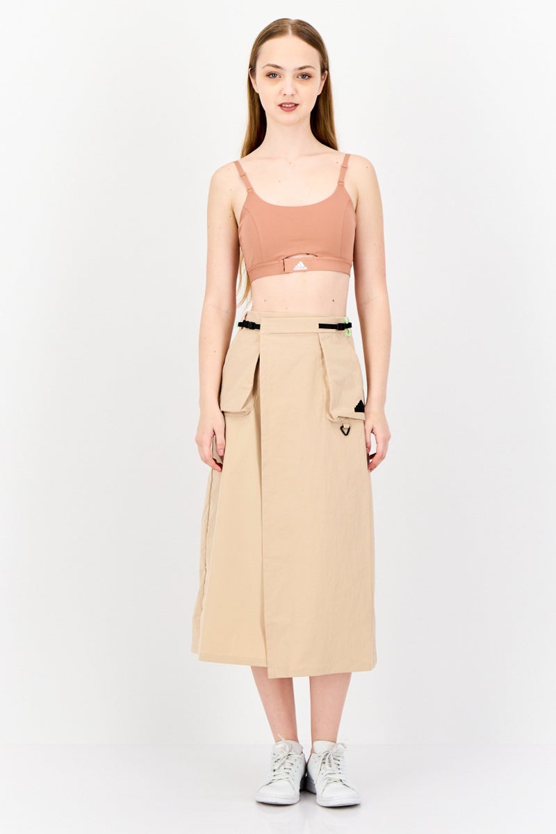 Adidas Women Sportswear Fit Outdoor Skirt, Tan  - Image 4