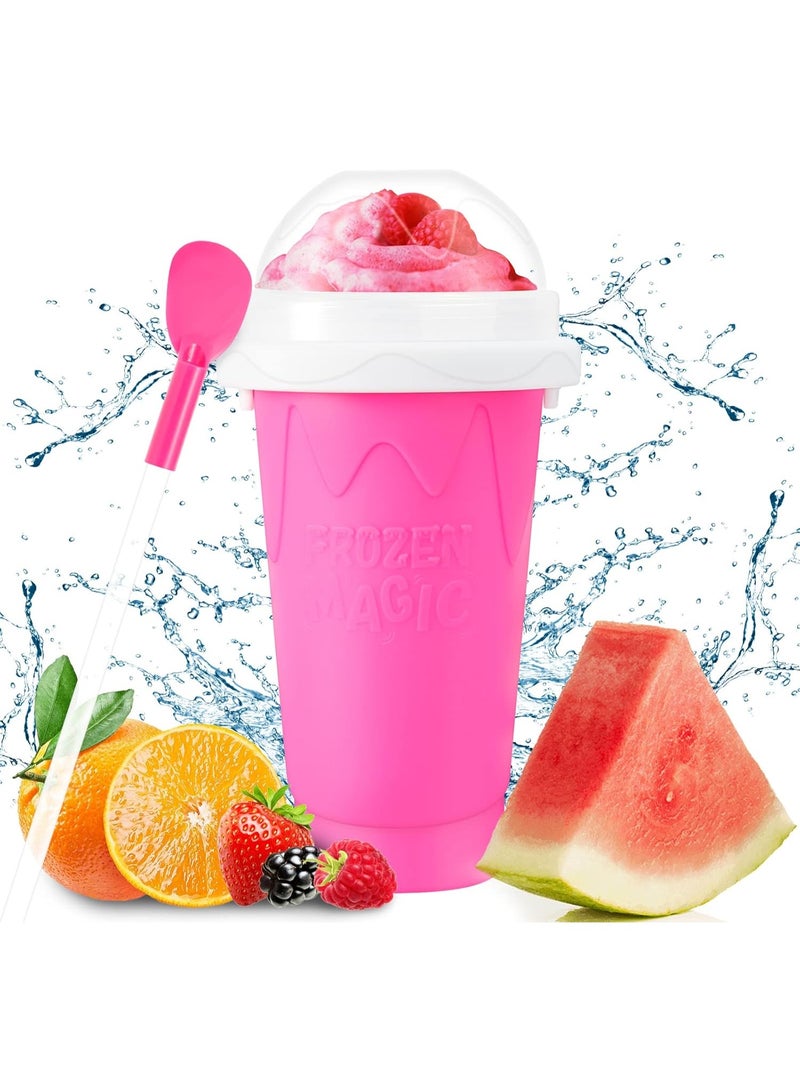 السحر المجمد كوب السلاش السحري مزدوج الطبقة لصنع المشروبات المثلجة بسرعة – Magic Slush Cup لصنع السلاش، الميلك شيك، العصائر والمشروبات الباردة في دقائق، كوب محمول من السيليكون الغذائي مع عزلة مزدوجة لتجميد سريع بدون كهرباء أو خلاط، تصميم متعدد الألوان عصري، مثالي للصيف، المنزل، السفر، الرحلات، للأطفال والكبار، المشروبات الباردة، العصائر الصحية، كوب سهل الاستخدام، صنع السلاش والميلك شيك والعصائر، كوب متين وآمن للاستخدام اليومي، كوب للمشروبات المجمدة سريع التحضير لجميع أفراد العائلة، أداة ممتعة ومبتكرة لكل المناسبات، كوب السلاش السحري لتجربة منعشة ومسلية في كل الأوقات - Image 2