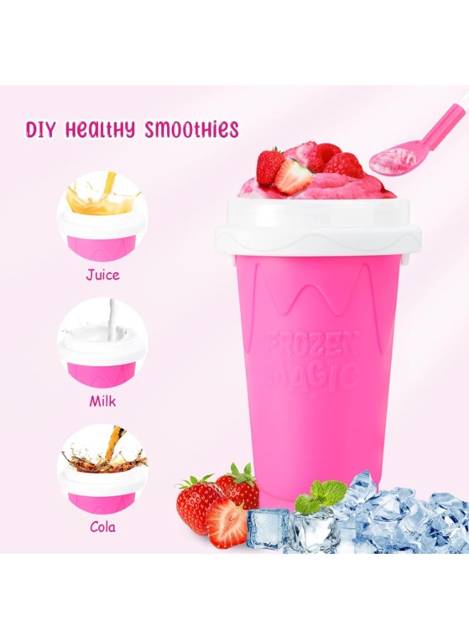 السحر المجمد كوب السلاش السحري مزدوج الطبقة لصنع المشروبات المثلجة بسرعة – Magic Slush Cup لصنع السلاش، الميلك شيك، العصائر والمشروبات الباردة في دقائق، كوب محمول من السيليكون الغذائي مع عزلة مزدوجة لتجميد سريع بدون كهرباء أو خلاط، تصميم متعدد الألوان عصري، مثالي للصيف، المنزل، السفر، الرحلات، للأطفال والكبار، المشروبات الباردة، العصائر الصحية، كوب سهل الاستخدام، صنع السلاش والميلك شيك والعصائر، كوب متين وآمن للاستخدام اليومي، كوب للمشروبات المجمدة سريع التحضير لجميع أفراد العائلة، أداة ممتعة ومبتكرة لكل المناسبات، كوب السلاش السحري لتجربة منعشة ومسلية في كل الأوقات - Image 4