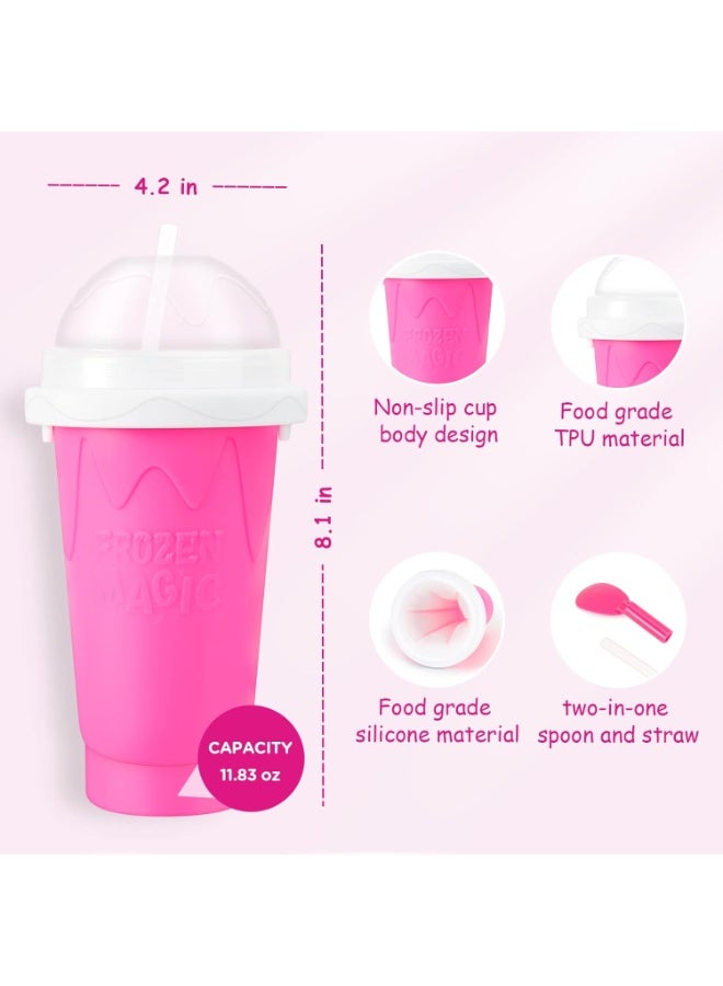 السحر المجمد كوب السلاش السحري مزدوج الطبقة لصنع المشروبات المثلجة بسرعة – Magic Slush Cup لصنع السلاش، الميلك شيك، العصائر والمشروبات الباردة في دقائق، كوب محمول من السيليكون الغذائي مع عزلة مزدوجة لتجميد سريع بدون كهرباء أو خلاط، تصميم متعدد الألوان عصري، مثالي للصيف، المنزل، السفر، الرحلات، للأطفال والكبار، المشروبات الباردة، العصائر الصحية، كوب سهل الاستخدام، صنع السلاش والميلك شيك والعصائر، كوب متين وآمن للاستخدام اليومي، كوب للمشروبات المجمدة سريع التحضير لجميع أفراد العائلة، أداة ممتعة ومبتكرة لكل المناسبات، كوب السلاش السحري لتجربة منعشة ومسلية في كل الأوقات - Image 5