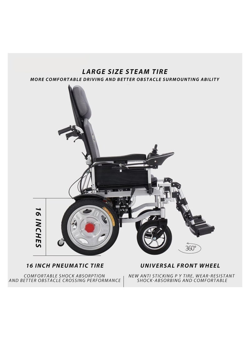Cool Baby Electric Power Wheelchair Elderly Disabled Intelligent Adjustment Automatic Full lying Electric Wheelchair - Image 3