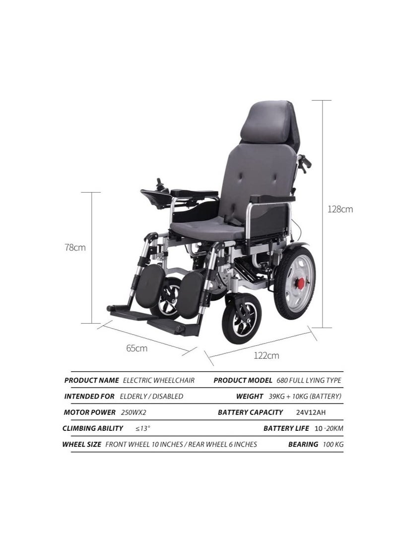 Cool Baby Electric Power Wheelchair Elderly Disabled Intelligent Adjustment Automatic Full lying Electric Wheelchair - Image 2