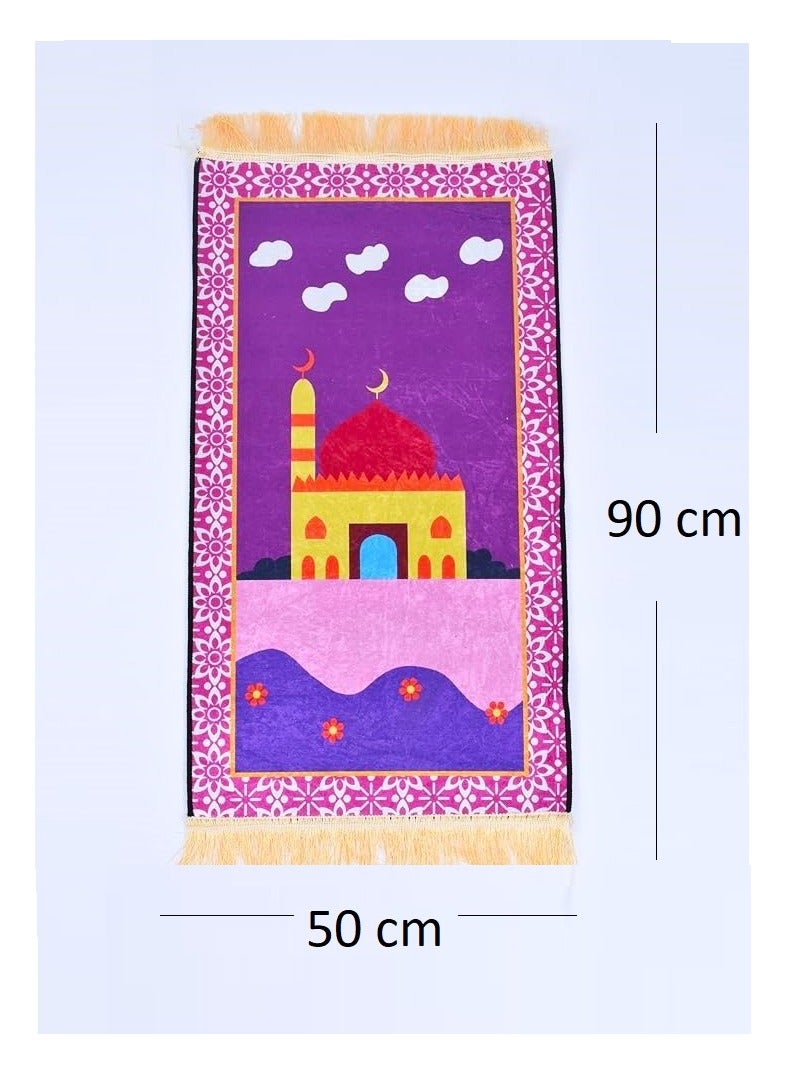 Boxwoods 2 PCS Of Islamic Children's Prayer Rugs Perfect Gift For Ramadan Kareem - Image 2