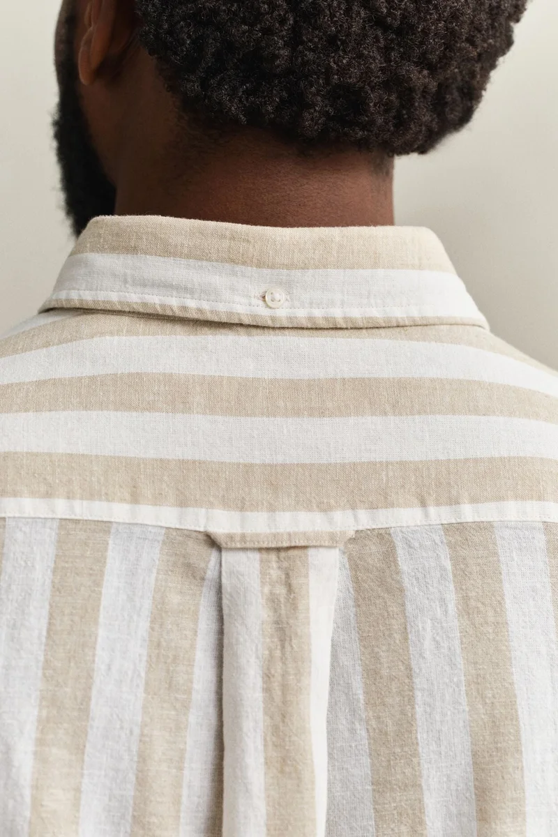 GANT  Regular Cotton Linen Stripe Shirt for Men | Best Price UAE