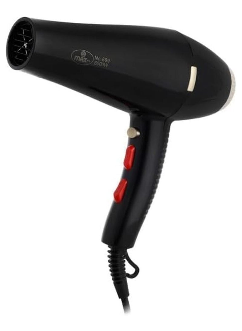 Max 809 Hair Dryer - Black - Image 2