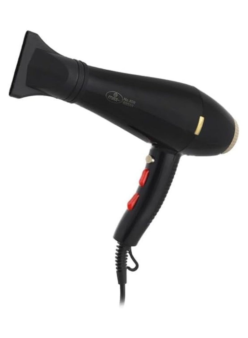 Max 809 Hair Dryer - Black - Image 3