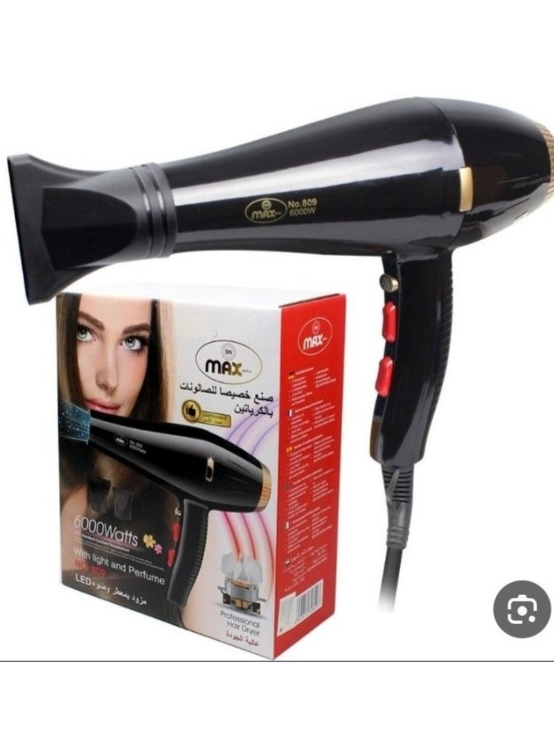 Max 809 Hair Dryer - Black - Image 4