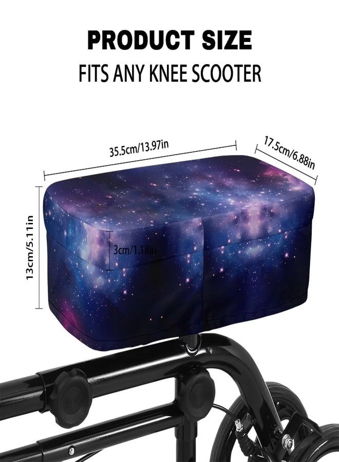 Hechitok Galaxy Space Knee Walker Padded Gel Cover - Premium Comfort Gel Cushion, Accessory for Knee Scooters, Padded Accessories, Leg Cart Roller Improves Comfort During Injury - Image 5