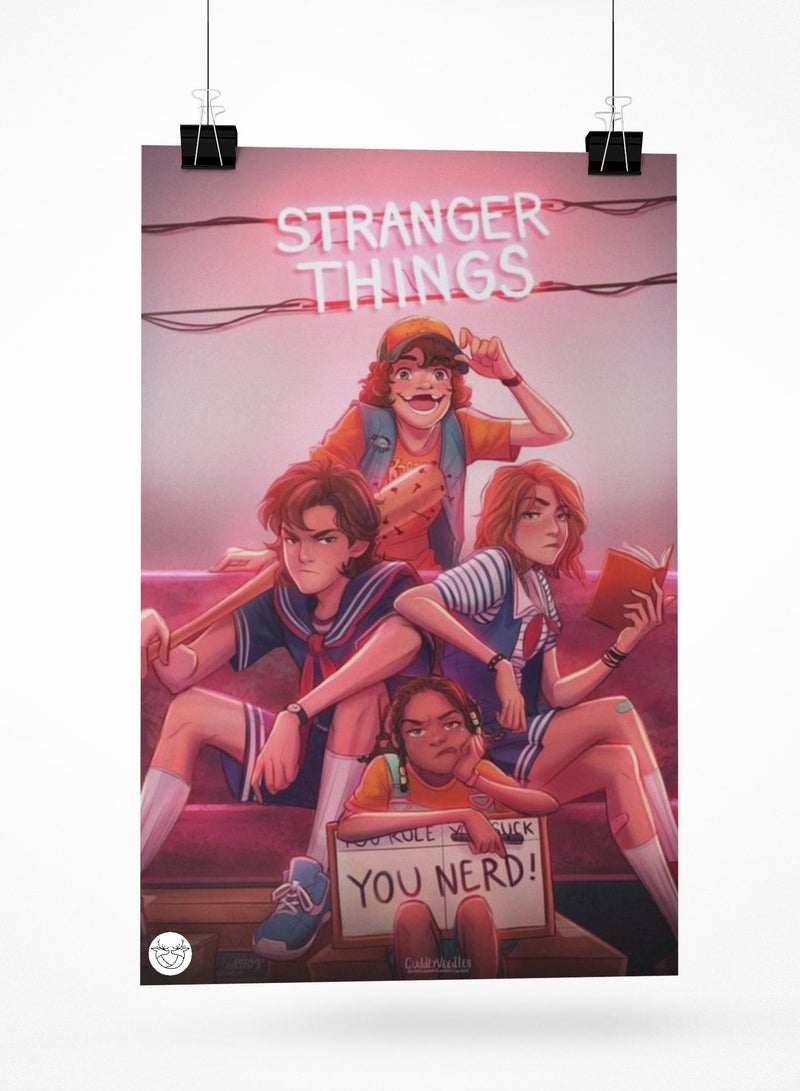 ريمان ديزاين بوستر بطباعة تصميم خلفية سترينجر ثينقز