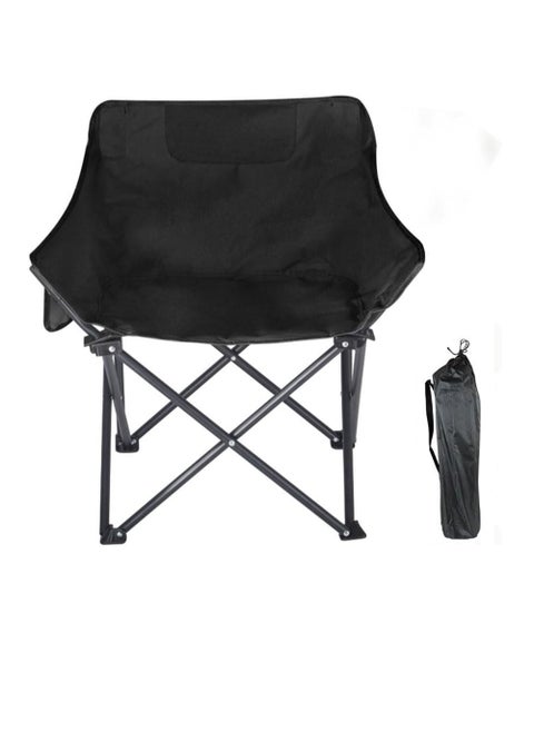 Foldable Camping Moon Chair, Outdoor Fishing Chair, Portable Beach Chair with Carrying Bag, Garden Patio Picnic Chair, Folding Stool for Adults, Lightweight Compact Chair for Hiking Travel Picnic