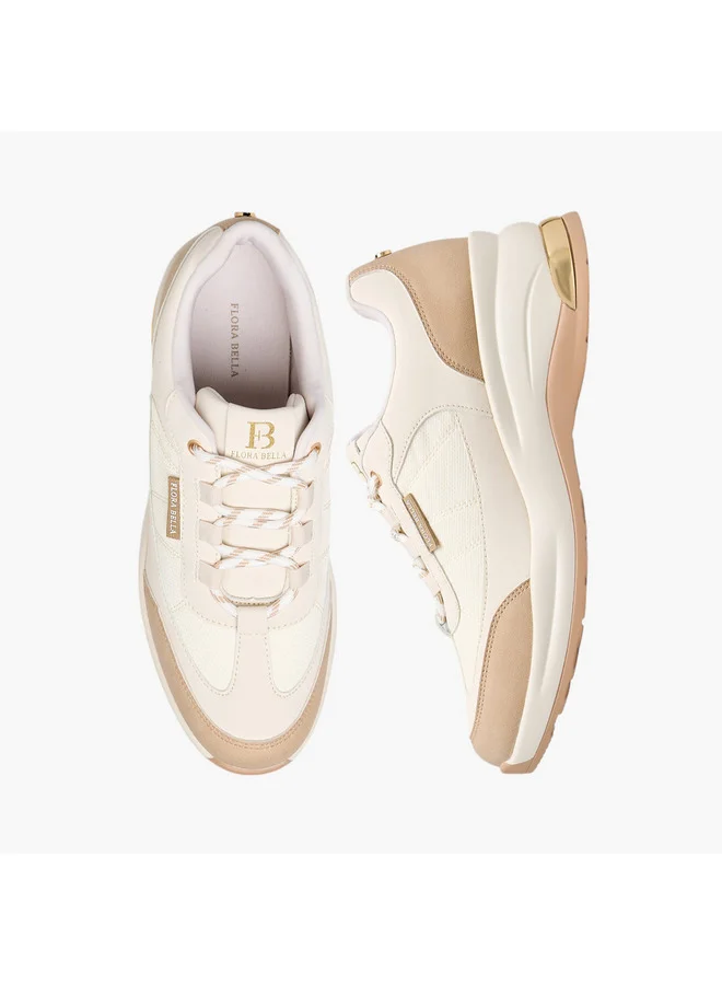 فلورا بيلا من شو إكسبرس Women Panelled Sneakers with Lace-Up Closure
