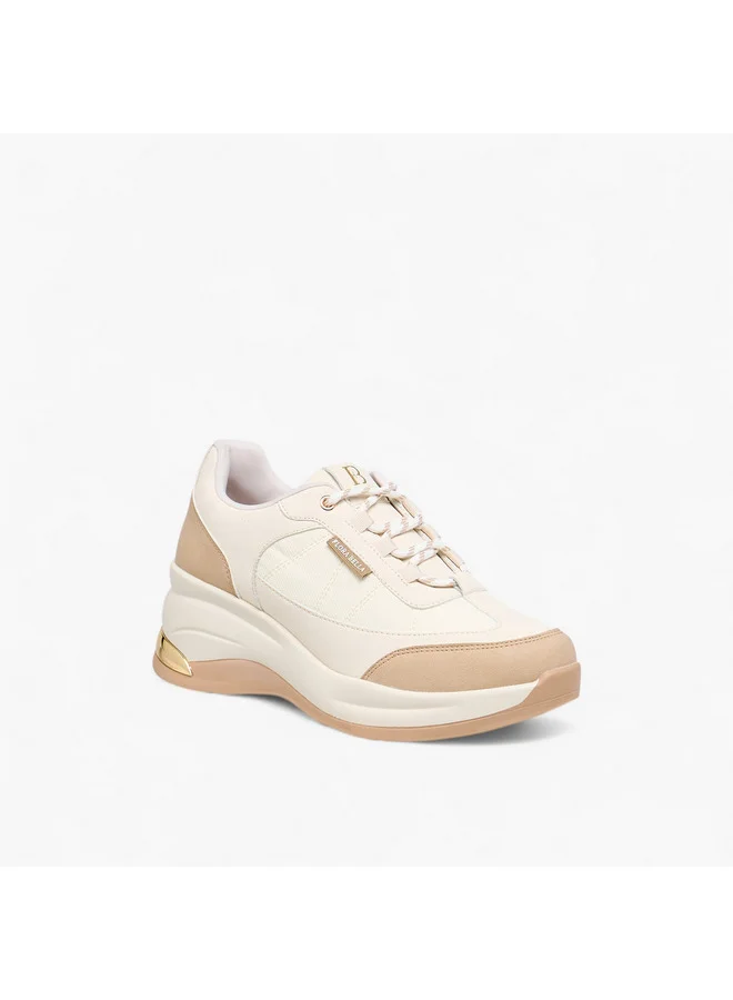 فلورا بيلا من شو إكسبرس Women Panelled Sneakers with Lace-Up Closure