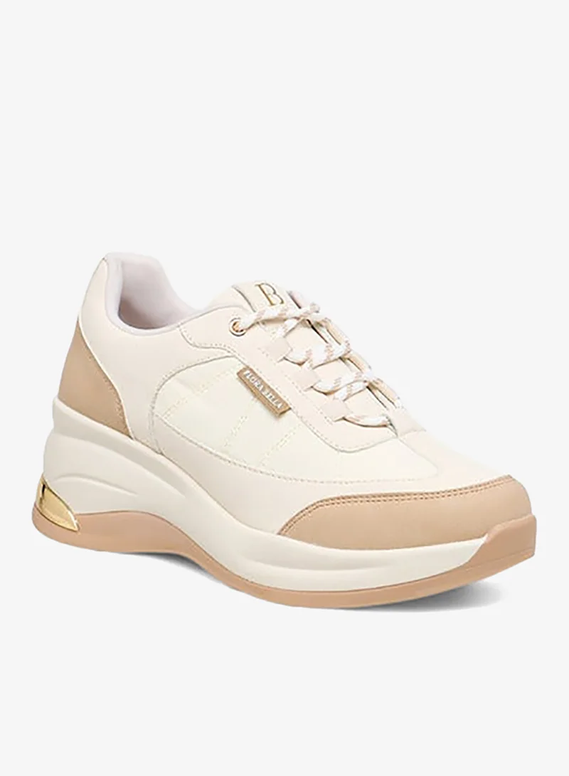 Flora Bella By Shoexpress Women Panelled Sneakers with Lace-Up Closure