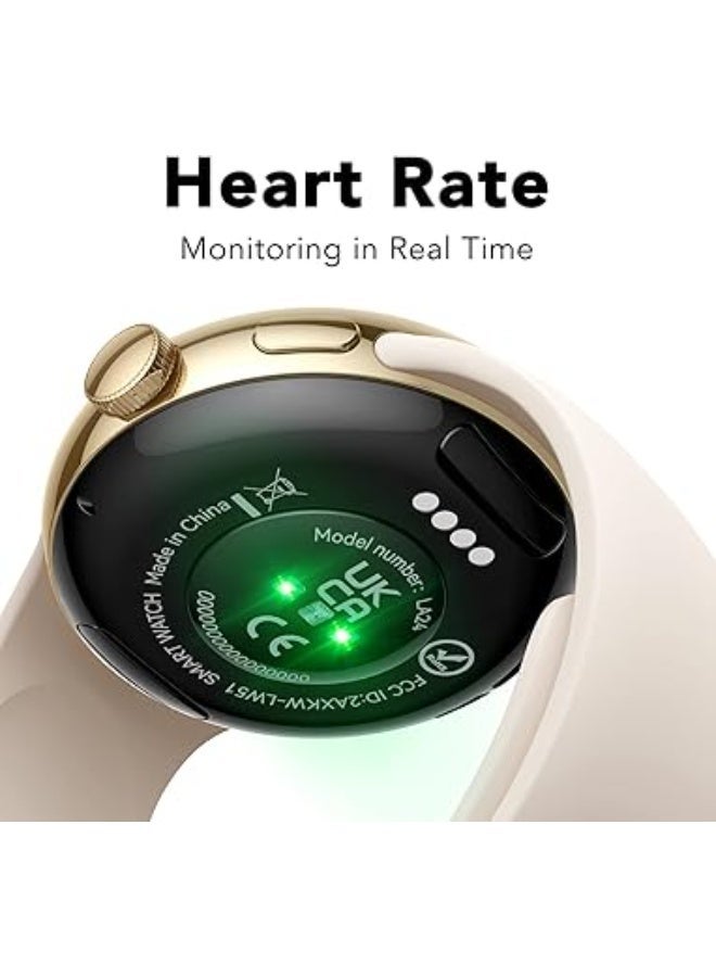 Parsonver Smart Watch Answer Make Call, Always-on Display Smartwatch for Android and iOS Phones with Bluetooth Call/Dial, Fitness Activity Tracking, Sleep Monitor, Champagne Gold, - Image 2