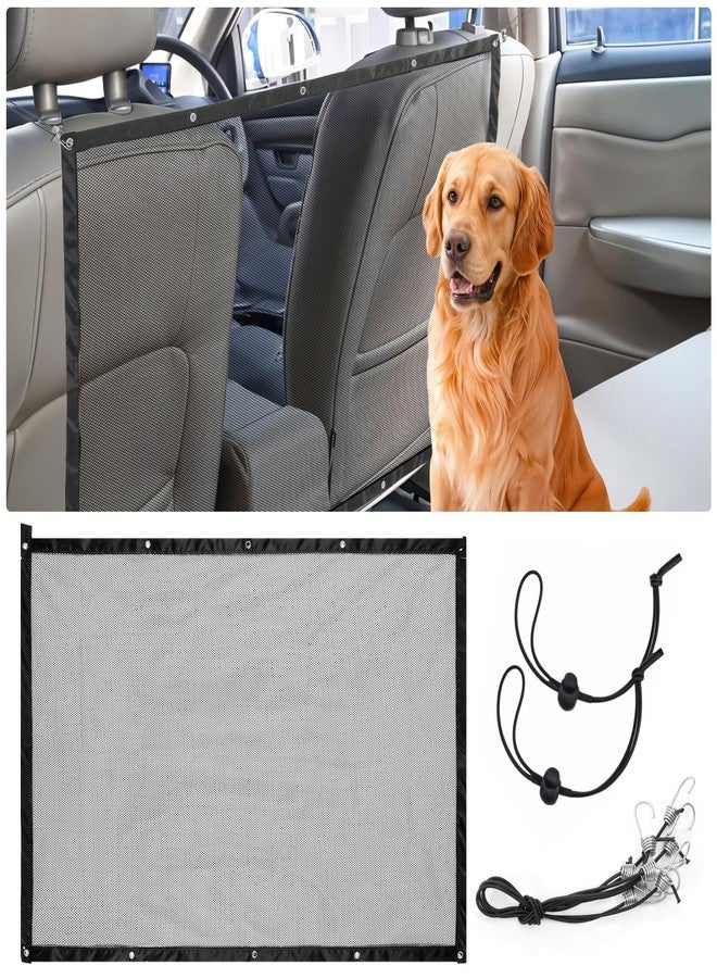 جريفوسيا حاجز الكلاب للسيارة من جريفوسيا، شبكة حماية للكلاب مقاس 42 × 30 بوصة للسيارة، شبكة سياج لحماية السيارة، فاصل سيارة للكلاب، فاصل سيارة للحيوانات الأليفة، شبكة حاجز للمقعد الخلفي، حاجز للحيوانات الأليفة للشاحنات وسيارات الدفع الرباعي والسيارات - Image 4
