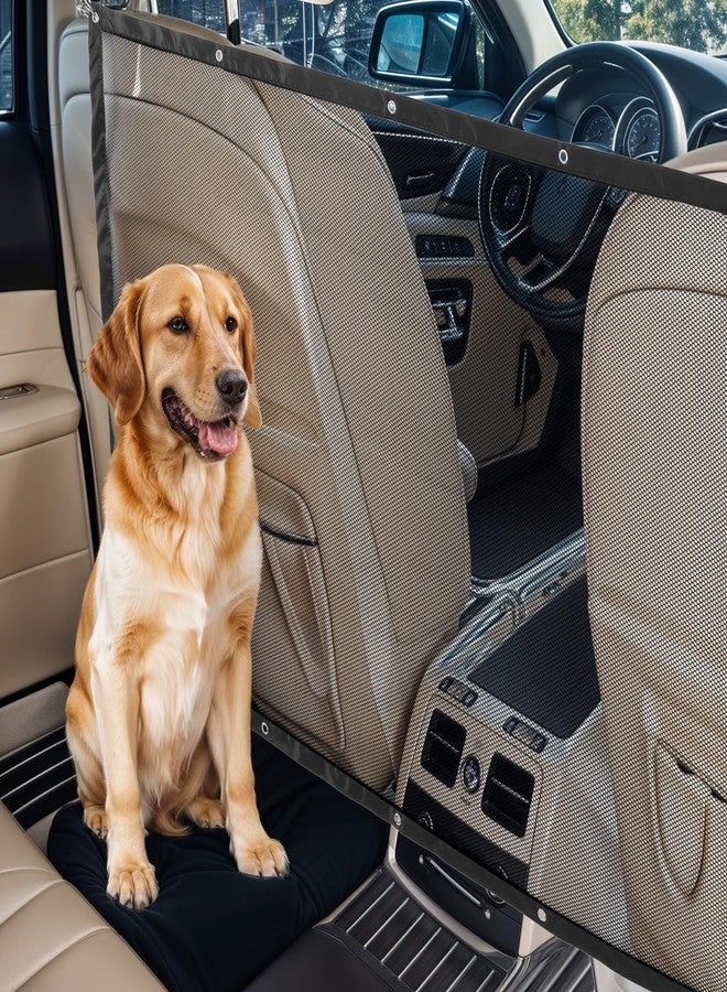 جريفوسيا حاجز الكلاب للسيارة من جريفوسيا، شبكة حماية للكلاب مقاس 42 × 30 بوصة للسيارة، شبكة سياج لحماية السيارة، فاصل سيارة للكلاب، فاصل سيارة للحيوانات الأليفة، شبكة حاجز للمقعد الخلفي، حاجز للحيوانات الأليفة للشاحنات وسيارات الدفع الرباعي والسيارات - Image 5
